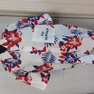 NWT Rum Reggae Men's Medium Hawaiian Button Down Shirt